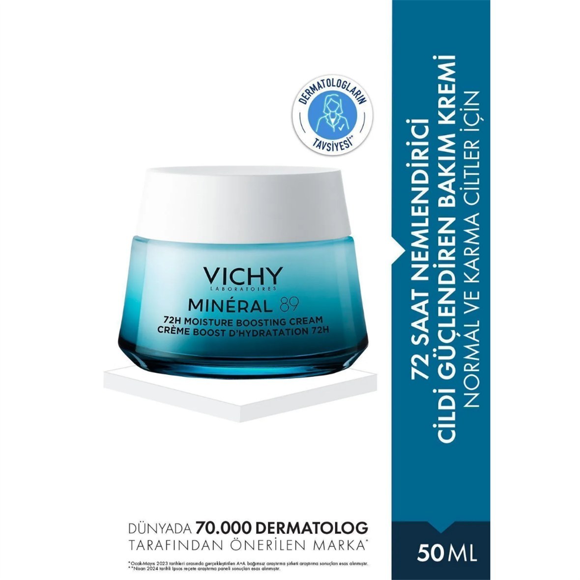 Vichy Mineral 89 72 Saat Nemlendirici Cilt Bakım Kremi 50 ml Fiyatı ve Özelliklerı - Badem