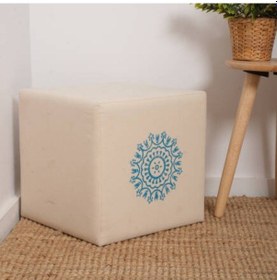 Resim İndigo Puf-mavi Baskılı 40x40x40 Cm Mavi 