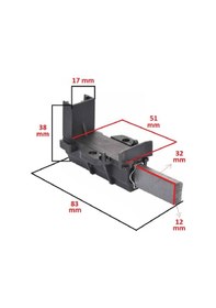 Resim Arçelik İle Uyumlu Ary7103 Çamaşır Makinesi Motor Kömürü Kılıflı Çeneli 5x12.5x32 2 Li 