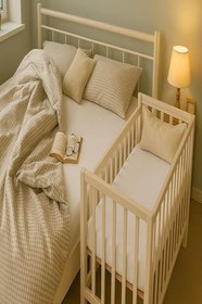 Resim 2 Adet 70 x 120 x 20 cm Anne Yanı Lastikli Penye Kumaş Bebek Çarşafı 