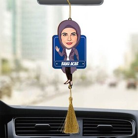 Resim Kişiye Özel Başörülü Kadın Araba Süsü 