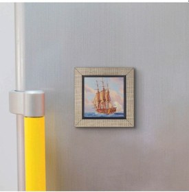 Resim Fransız Gemisi Jacob Hägg, 1903 Baskılı Mdf Magnet 7x7 115 