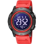 Resim Hanyang Kırmızı Smael Moda Dijital Spor Izle Erkekler Için Su Geçirmez LED Arka Işık Kronometre Çalar Saat Otomatik Tarih Askeri Saatı 1902 (Yurt Dışından) 