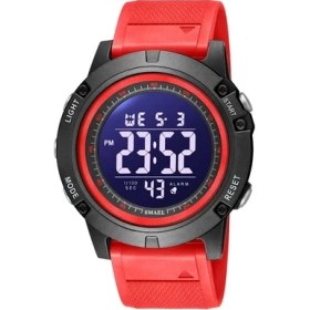 Resim Hanyang Kırmızı Smael Moda Dijital Spor Izle Erkekler Için Su Geçirmez LED Arka Işık Kronometre Çalar Saat Otomatik Tarih Askeri Saatı 1902 (Yurt Dışından) 