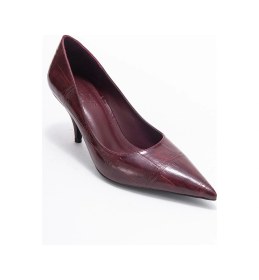 Resim Luvishoes Luvi Shoes Marcus Bordo Baskı Kadın Topuklu Ayakkabı Bordo 