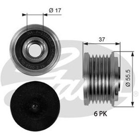 Resim GATES OAP7046 Alternator Kasnagi (Mercedes: C 200 220 E200 220) (WA783153) 