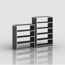 Resim Kenzlife Ayakkabılık Goya Gri 180 70 30 Arkalıksız Ayakkabı Ofis Dolabı İki Bölme 