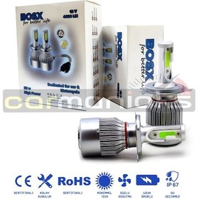 Resim Bosx Iceblue Buz Mavi Led Xenon Far Ampulü 4400Lm 10000K H7 