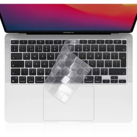 Resim TEKNETSTORE Macbook Air 2020 13 Inc M1 A2337 / A2179 Uyumlu Türkçe Q Klavye Slim Şeffaf Klavye Koruyucu Kılıf 