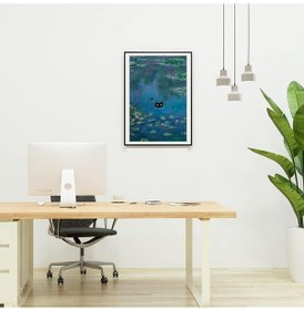 Resim Claude Monet Nilüferler Kara Kedi Posteri-çerçevesiz 