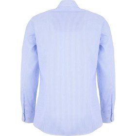 Resim Brooks Brothers Mavi-Beyaz Erkek Italyan Slim Fit Çizgili Gömlek BBSS26MSH045 