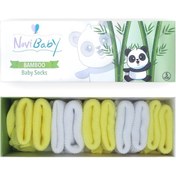 Resim Novibaby 5'li Bambu Yenidoğan Bebek Çorabı I Sunshine I 0-6 ay "Karışık Renkli" 