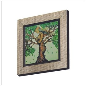 Resim Ağaç Kadın Baskılı Mdf Magnet 7x7 11 