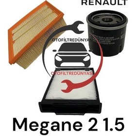 Resim Renault Megane 2 1.5Dci Filtre Bakım Seti 