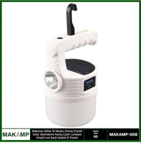 Resim 300w 10 Modlu Kamp Çadır Lambası Çok Renkli 