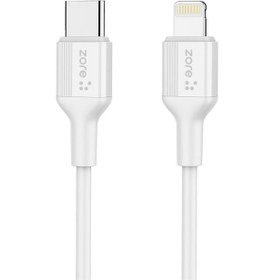 Resim Zore Play Serisi Pl08 Type-c To Lightning 2in1 Pd Seyahat Şarj Aleti 20w - Beyaz Beyaz 