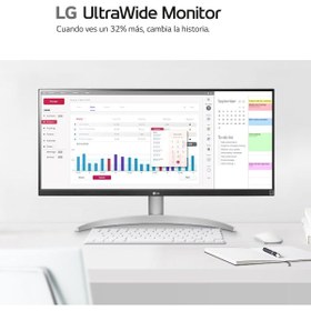 Resim LG 100HZ Ultrawide 1 MS Yenileme 29WQ 29'' 2560 X 1080 WFHD Beyaz Wide Monitör 