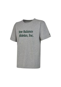 Resim New Balance Lifestyle Erkek Tshirt Gri 