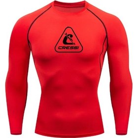 Resim Snapbuy Erkek Uzun Kollu Rashguard - Uv Koruma, Sörf, Dalış, Yüzme Ve Plaj Kıyafeti Chınaturkuaz Turkuaz 