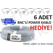 Resim Kamera Sistemi Için 3Lü Set 100 Mt Cctv Kablo Bnc Power Kablolu 