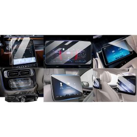 Resim essida Mercedes S Serisi 2021-2024 Tüm Ekranlar ve Klima Ünitesi 6 Parça Set Uyumlu 9H Nano Ekran Koruyucu 