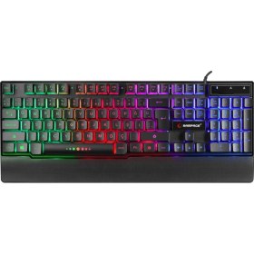 Resim Rampage KB-R66 Mekanik HİSLİ USB Gökkuşağı Aydınlatmalı Q Multimedia Gaming Klavye Oyuncu Klavye 