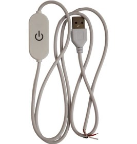 Resim 100 Cm 2 Amper Touch Dokunmatik Açık Uçlu Dimmer On/off Switch'li Beyaz Usb Erkek Kablo 