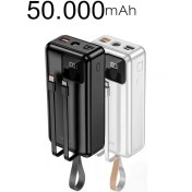 Resim Kensa powerbank 50.000 Mah Yeni Nesil Kendinden Kablolu 22.5 W Ultra Hızlı ve Güçlü Pd Qc 3.0 