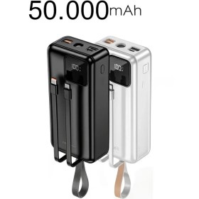 Resim Kensa powerbank 50.000 Mah Yeni Nesil Kendinden Kablolu 22.5 W Ultra Hızlı ve Güçlü Pd Qc 3.0 
