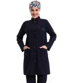 Resim Tesettür Forma Tek Üst Full Çıtçıt - 5511 Bahar Lacivert-6147 