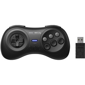 Resim Cbtx SEG Uyumlua Genesis Mini / Mega Drive Mini / Switch İçin 6-button Düzeni İle 8bitdo M30 2.4g Kablosuz Gamepad Siyah 