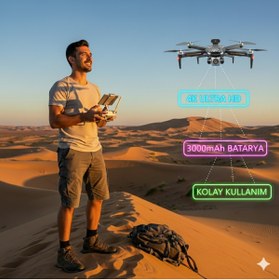Resim TOL-KO SPOT S9 UFO Drone 4K HD KALİTE 