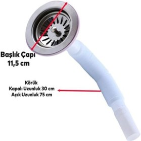 Resim Lavabo Sifonu11,5 Cm Çap 80 Cm Açılır 