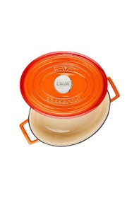 Resim Lava Döküm Oval Tencere Ölçü 23x29cm. Edition Serisi - Turuncu Turuncu 