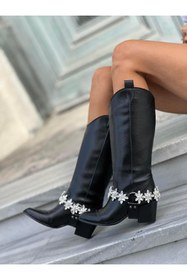 Resim Giydim Gidiyor Kovvy Kristal Taşlı Kovboy Çizme Siyah 