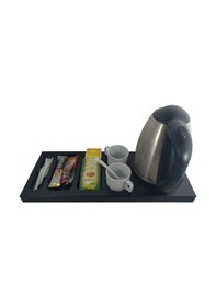 Resim Karşılama-Otel-Ikram Tepsisi 50 X 20 X 3 CM Mdf Siyah 