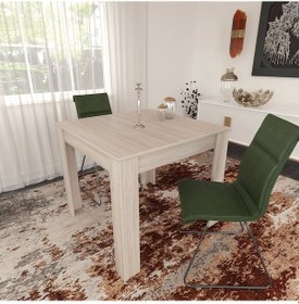 Resim Pasific Home Single Mutfak Yemek Masası, 90x90 cm, Kare, Meşe 