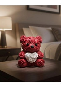 Resim Mey İthalat 10cm 3d Özel Baskı Kalpli Ayıcık Romantik Hediye Objesi 