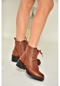 Resim Fox Shoes R555054103 Taba Hakiki Deri Alçak Topuklu Kadın Bot Taba-hakiki Deri Taba 