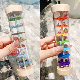 Resim Ahşap Alf Yağmur Ses Tüpü, Erken Eğitim Duyusal Stimulation Oyuncak, Simüle Edilmiş Yağmur Ses, Kum Saati, Bebek Rahat Tutma Oyuncak, Yeni Doğan Duyusal Eğitim Oyuncak, PC Malzeme, Karışık Renk, Yeni Doğan, Bebek, Küçük Çocuklar İçin 