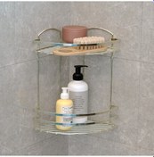 Resim Teknotel Iki Katlı Banyo Duş Rafı Gold Lm008 Altın 