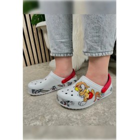 Resim Nstil Günlük Anne Kız Terlik Sabo Hemşire Doktor Aşçı Sandalet Desenli Taban Crocs CRF-8246 