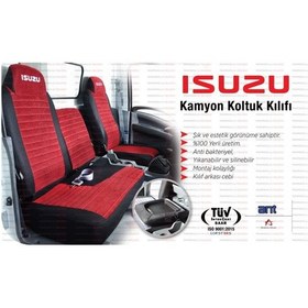 Resim Koltuk Kılıfı Npr75 10-16 Bordo-siyah 