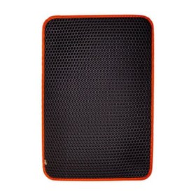 Resim Cattie Altıgen Model Kum Toplayıcı Fonksiyonel Kedi Paspası Medium Turuncu 37x50 Cm 