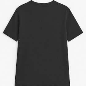 Resim Markapia Kadın Bisiklet Yaka Basic Düz Kısa Kollu T-shirt Antrasit 