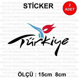 Resim Türkiye Sembol Lale - Araba Kask Motosiklet Laptop Taplet Sticker 