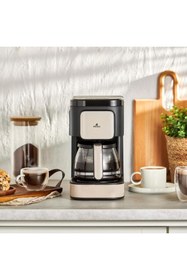 Resim Karaca Just Coffee Aroma 2 In 1 Filtre Kahve Ve Çay Demleme Makinesi Bej 