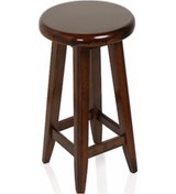 Resim Ceviz Ahşap Bar Taburesi 60 CM 