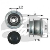 Resim GATES ALTERNATOR KASNAGI (RULMANLI) ASTRA J INSIGNIA ZAFIRA TOURER C 2.0 CDTI (6 KANAL) - OAP7178 