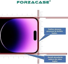 Resim Samsung Galaxy A20s ile uyumlu Çerçeveli Tam Kaplayan Temperli Ekran Koruyucu - FC003 